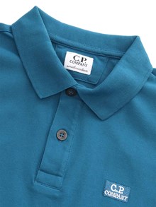 CP COMPANY KIDS Blue polo with logo