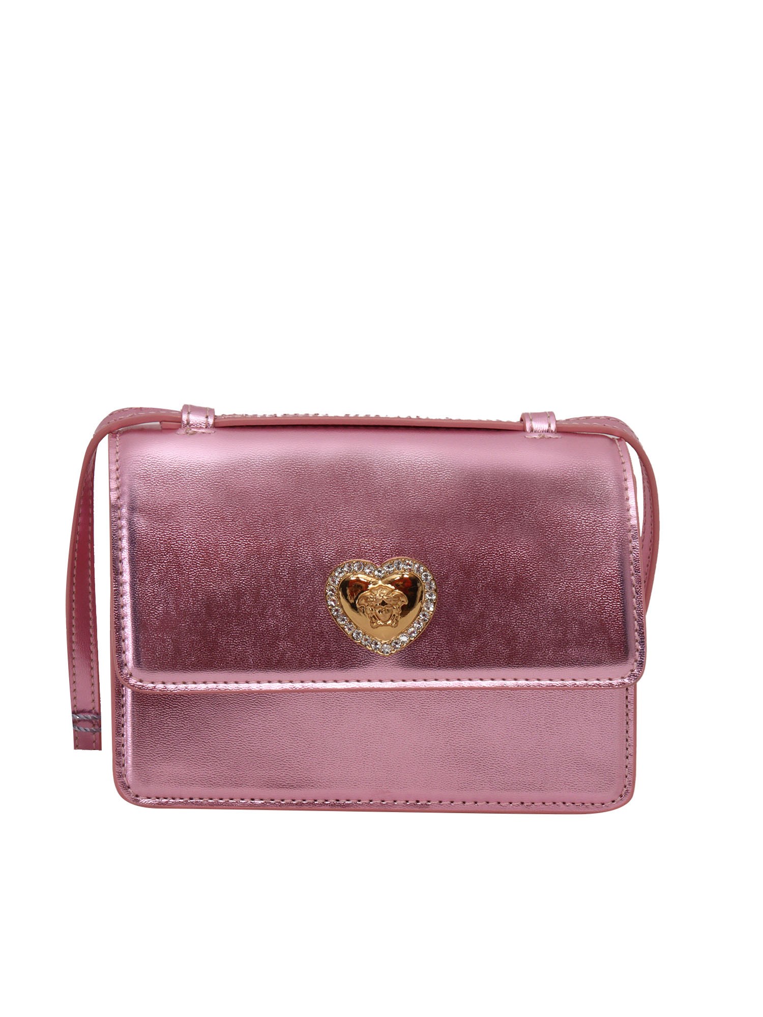 Shop Versace Pink Metallic Bag