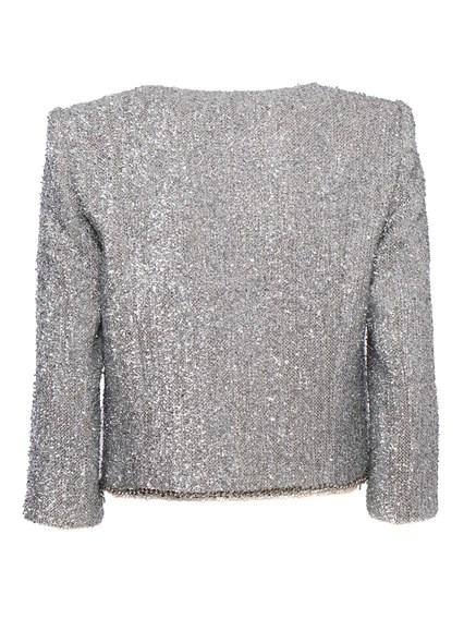 ELISABETTA FRANCHI Elegant silver jacket
