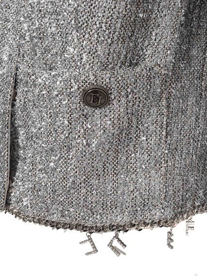 ELISABETTA FRANCHI Elegant silver jacket