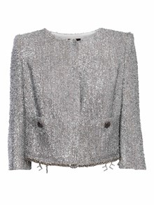 ELISABETTA FRANCHI Elegant silver jacket