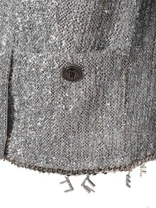 ELISABETTA FRANCHI Elegant silver jacket
