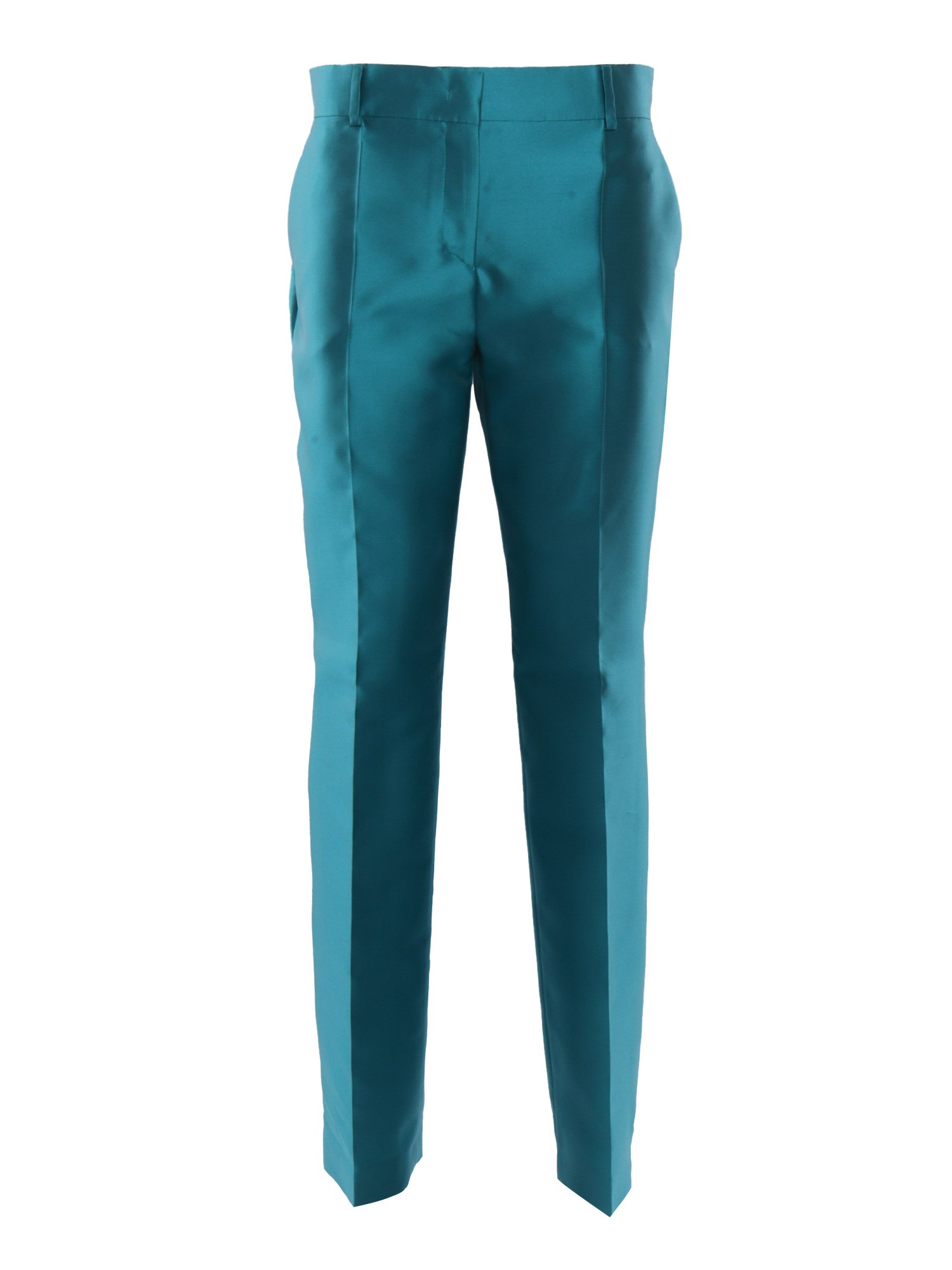 Shop Alberta Ferretti Turquoise Trousers In Multi