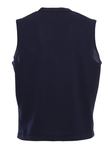 Kangra Cashmere Blue knitted vest
