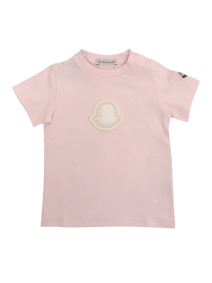 Moncler Baby T-shirt rosa con logo
