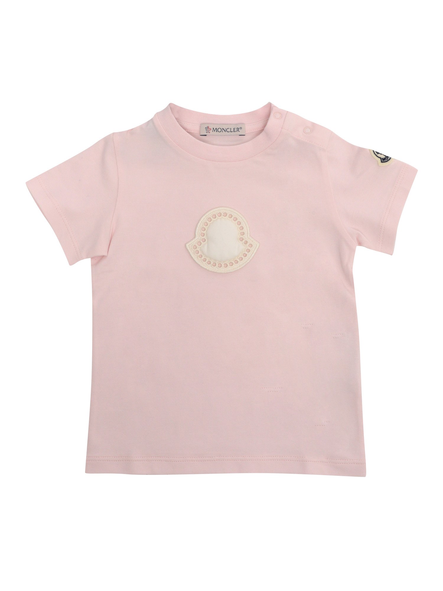 Moncler Baby Pink T-shirt With Logo