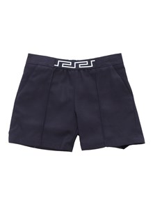 Versace Blue gabardine shorts