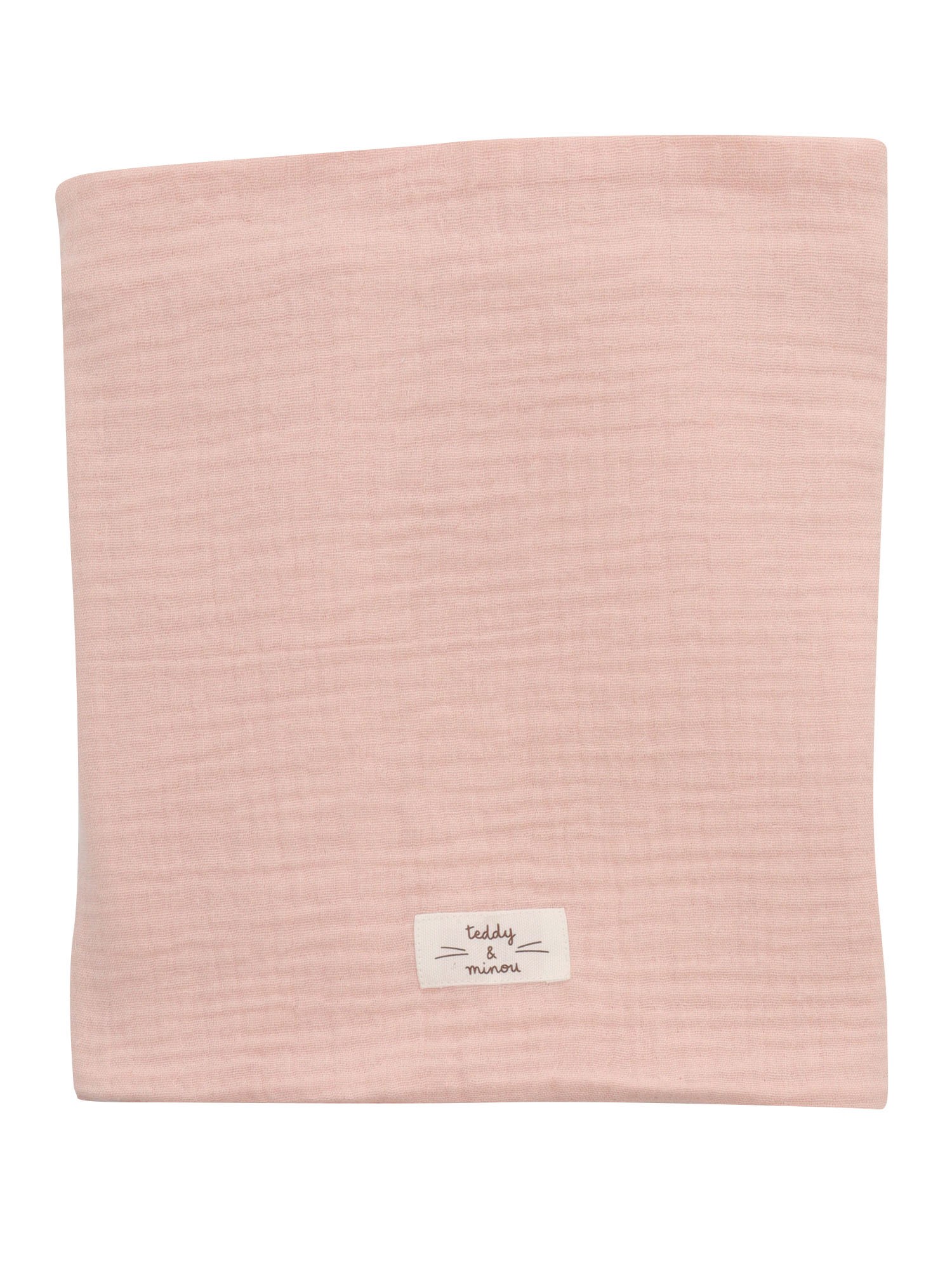 Teddy & Minou Pink Crib Blanket In Pattern