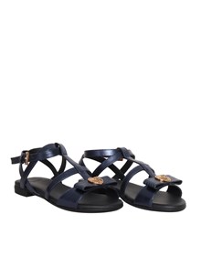 Versace Blue laminated sandals