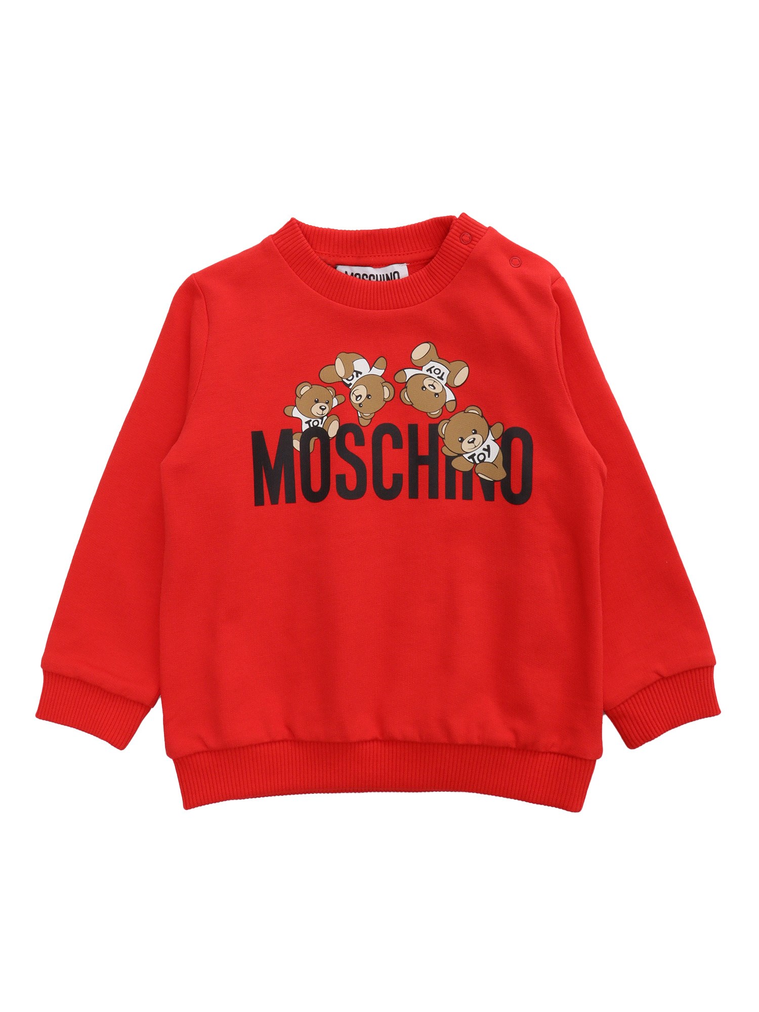Shop Moschino Kid Red Sweatshirt With Print