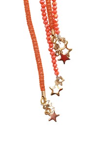 Lorena Antoniazzi Orange beaded necklace