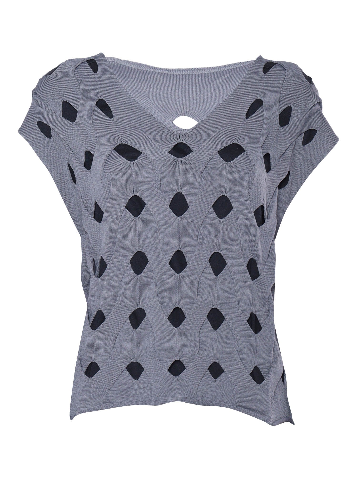 Shop Kangra Cashmere Grey Woven-stitch Vest In Gray