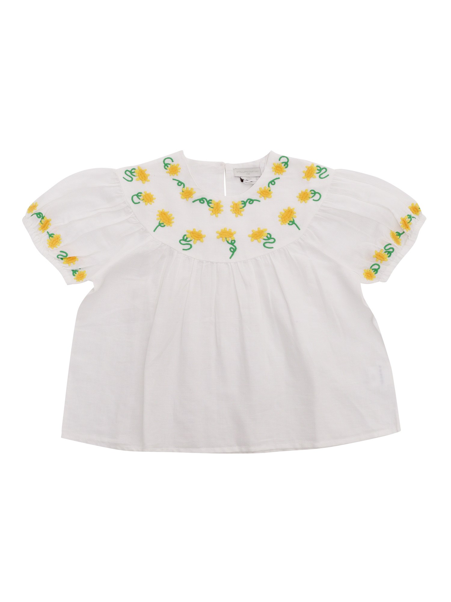 Stella Mccartney White Blouse With Flowers