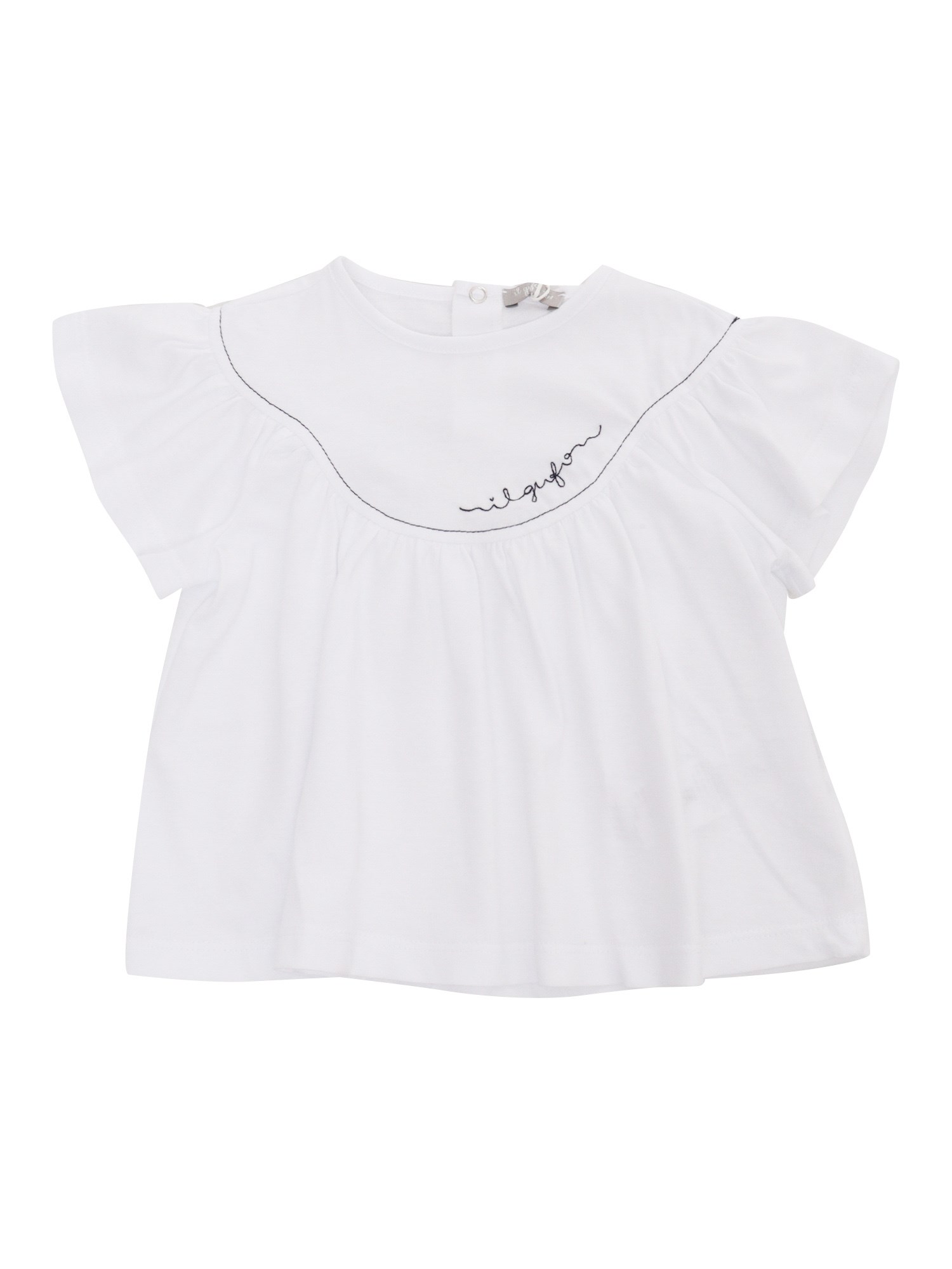 Il Gufo White T-shirt With Logo In Multi