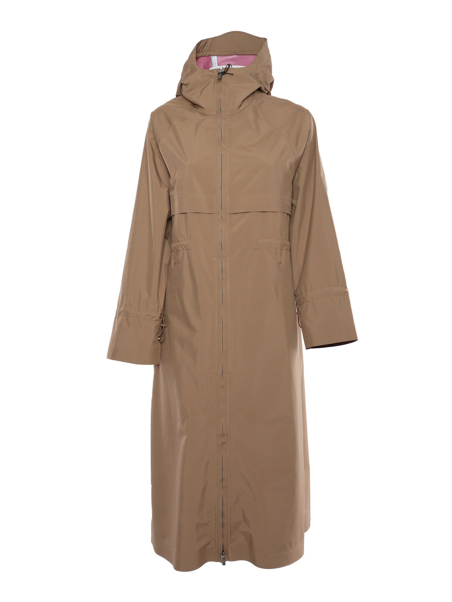Shop K-way Long Trench Isoe In Brown
