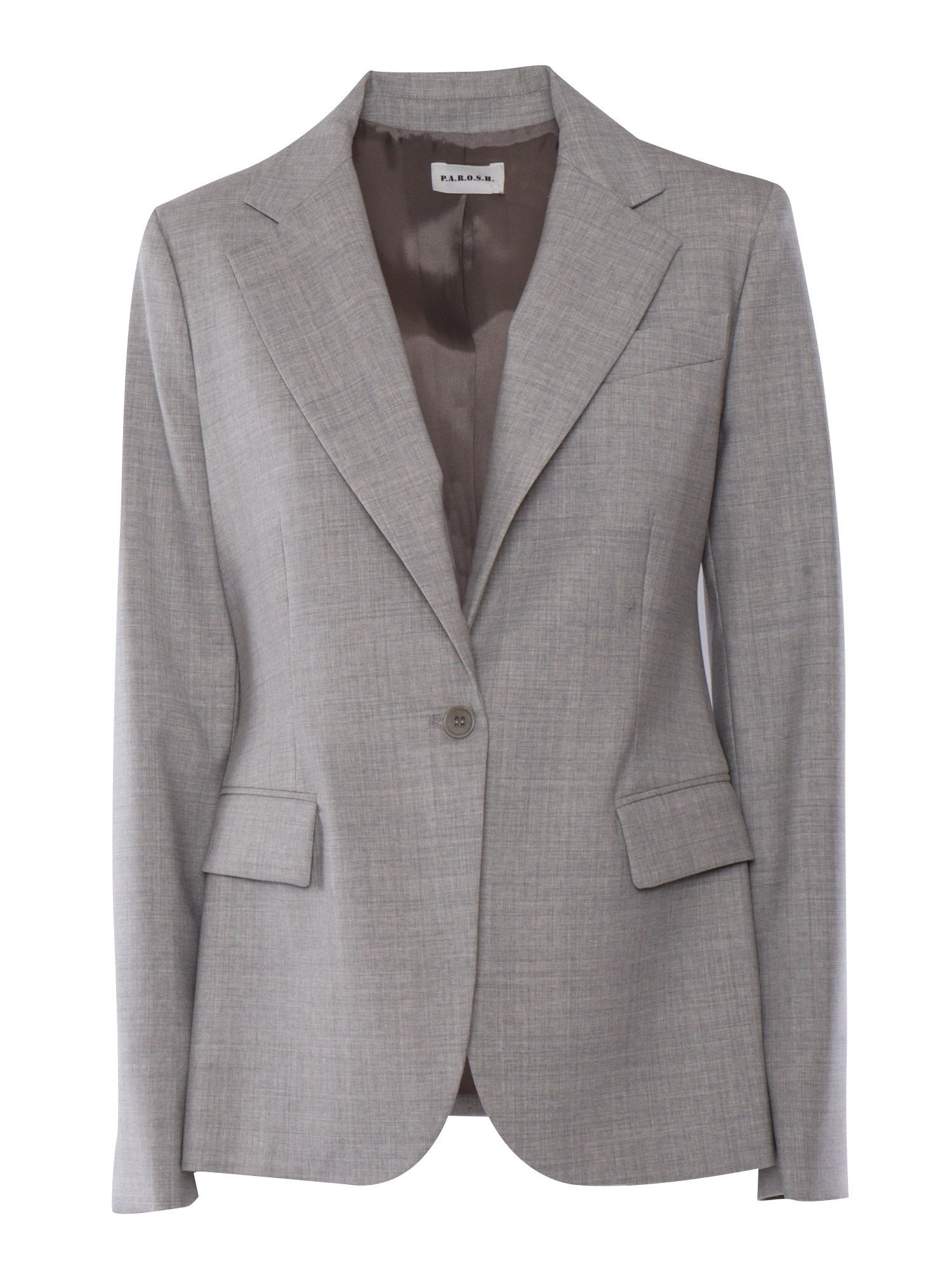 P.a.r.o.s.h P. A.r. O.s. H. Woman Blazer Grey Size L Virgin Wool, Cashmere, Elastane In Gray