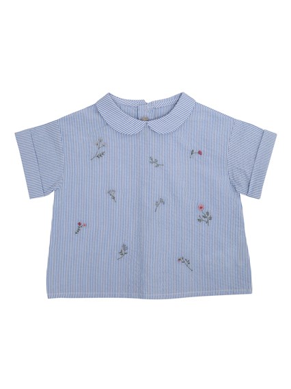 IL GUFO Shirt with floral embroidery