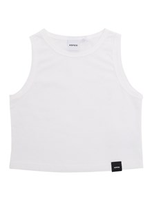 ASPESI White cropped tanktop