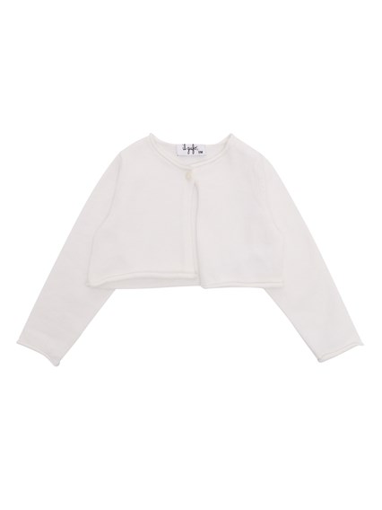 IL GUFO White tricot cardigan