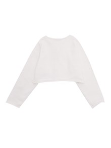 IL GUFO White tricot cardigan