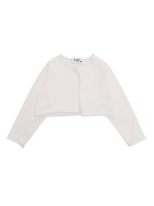 IL GUFO White tricot cardigan