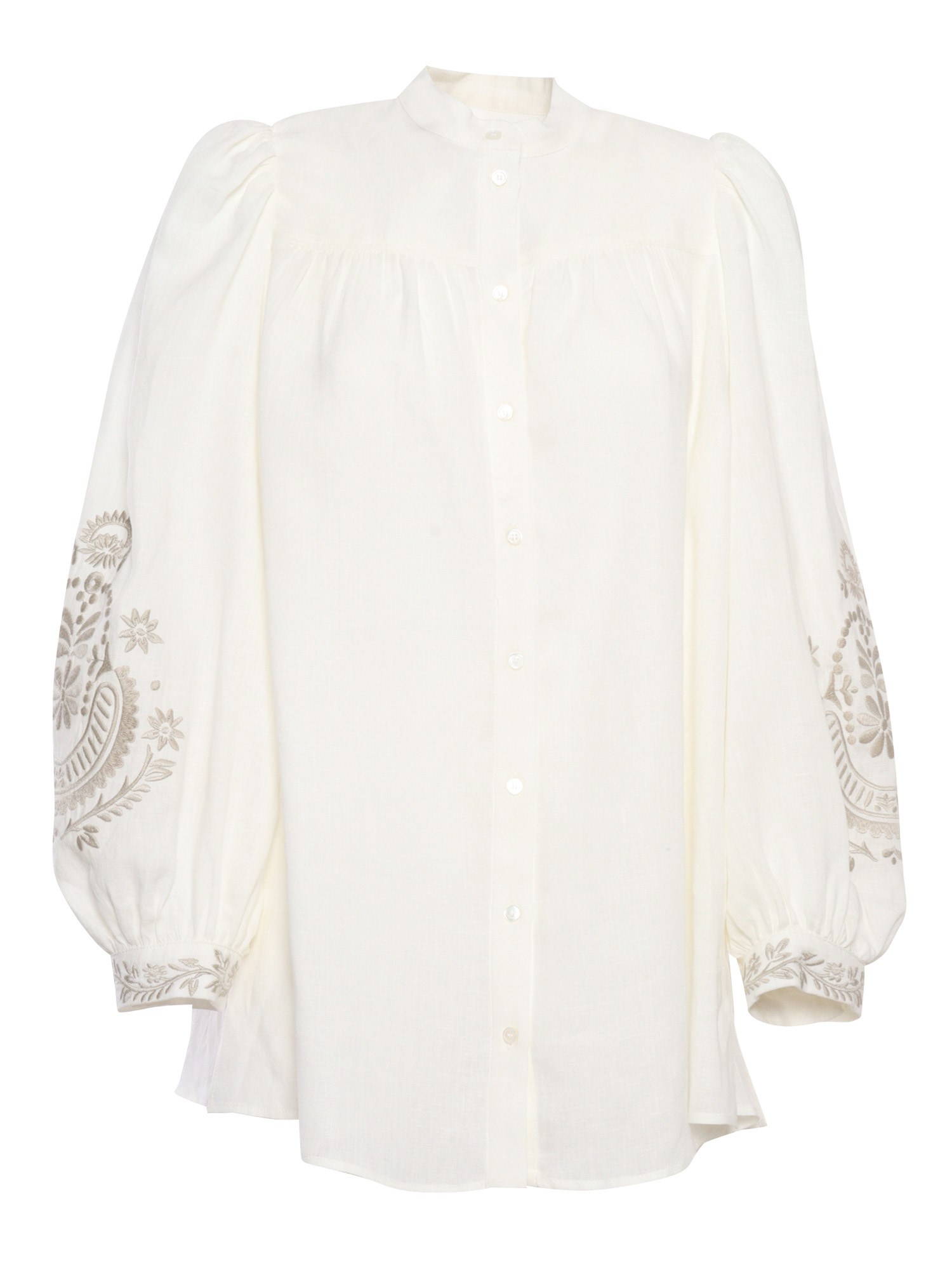 Max Mara Carnia Empire Style Shirt In White