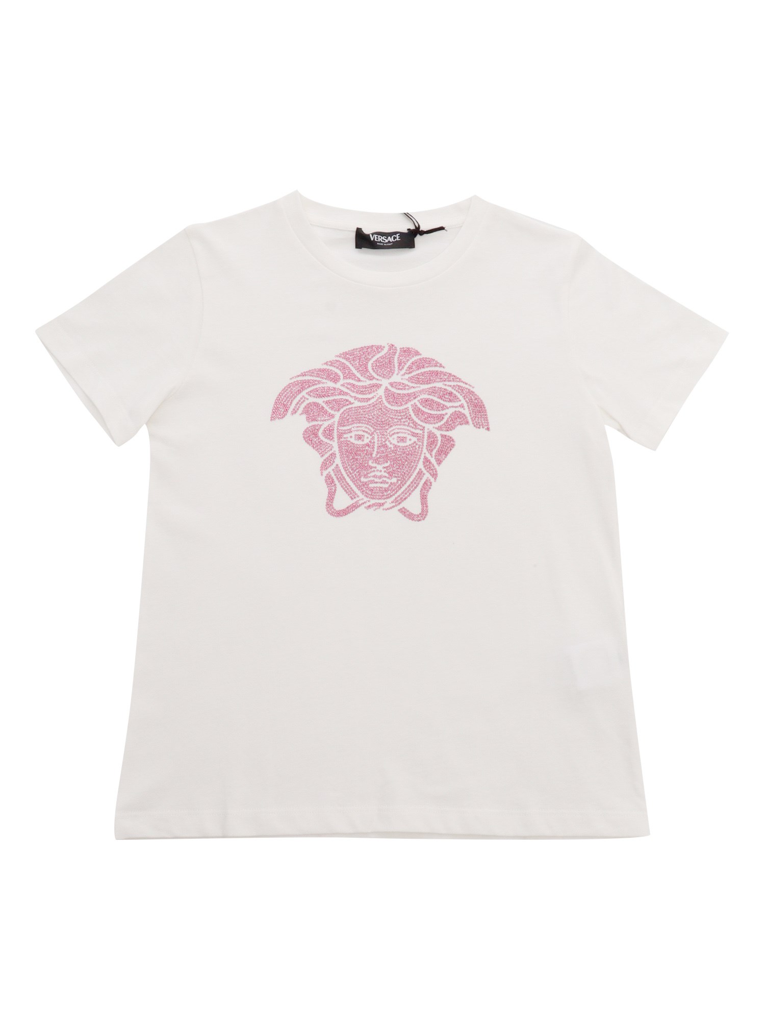 Versace T-shirt With Medusa Logo In White