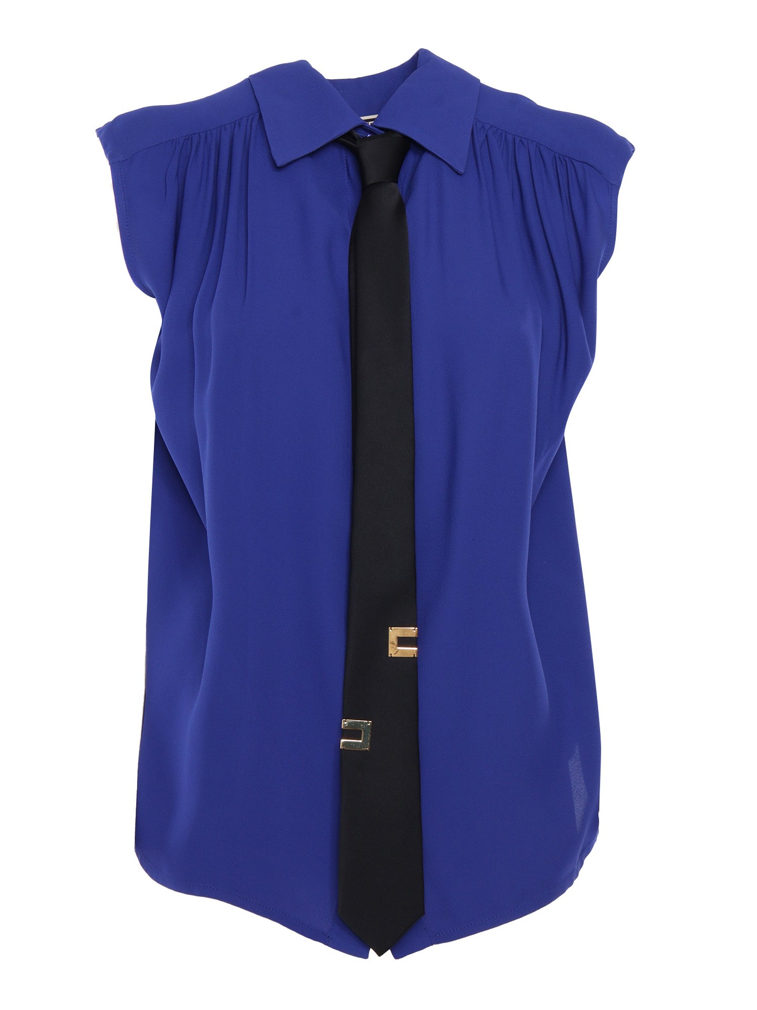 Elisabetta Franchi Blue Sleevless Shirt