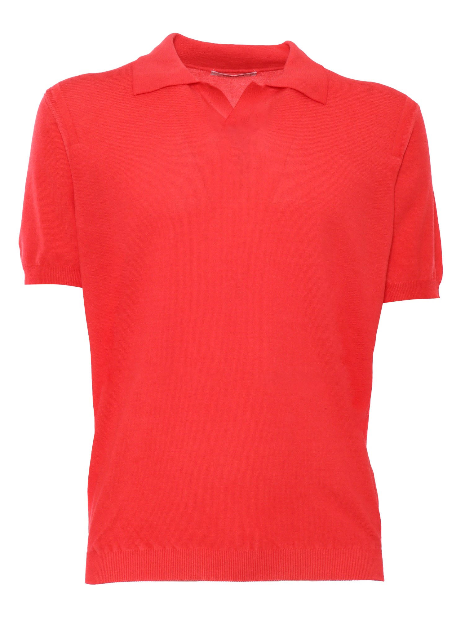 Kangra Cashmere Red Polo In Red