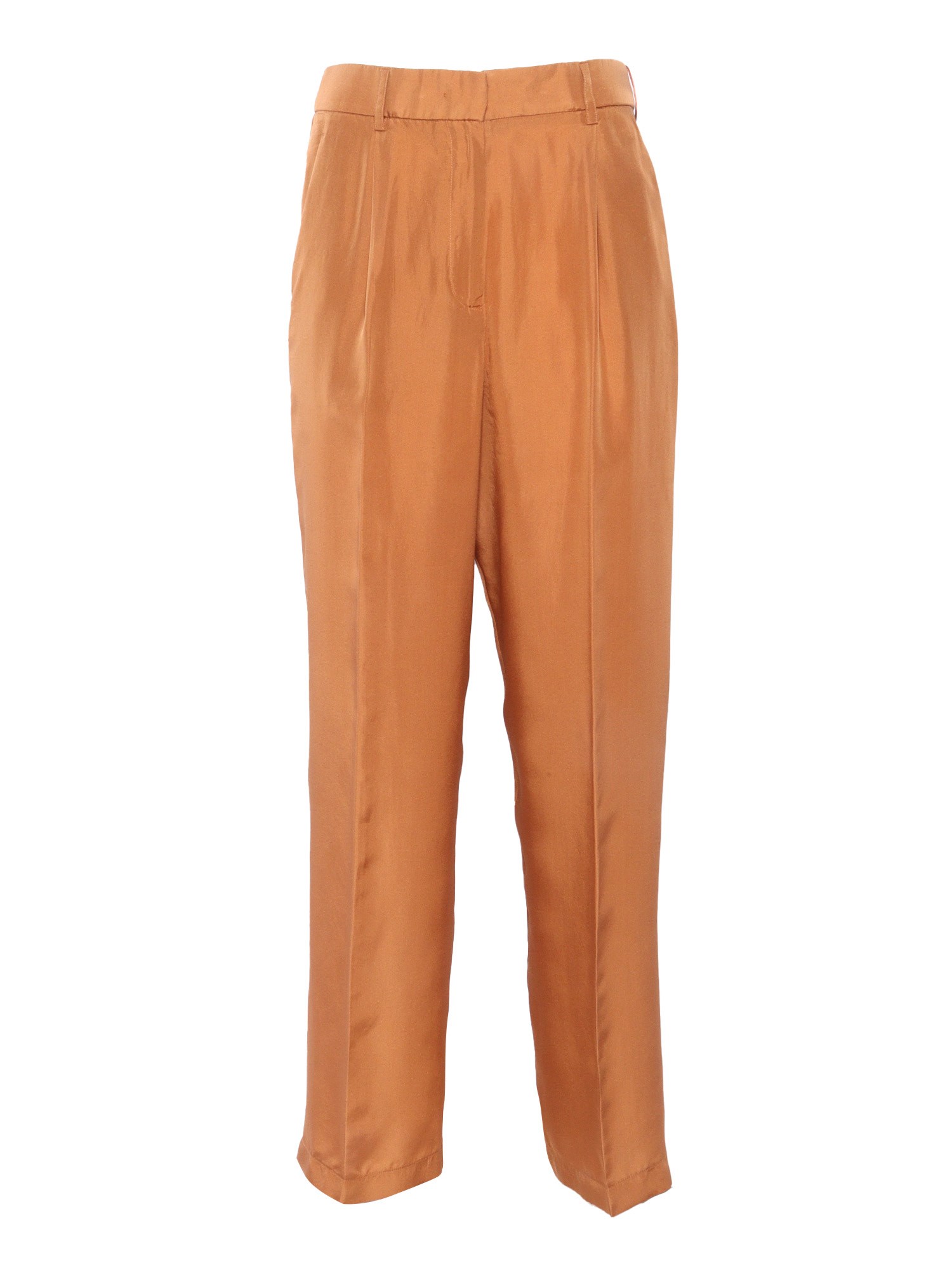 FORTE FORTE ORANGE SILK TROUSERS