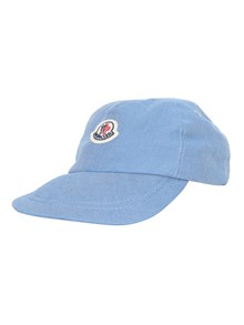 Moncler Baby Cappello azzurro con logo