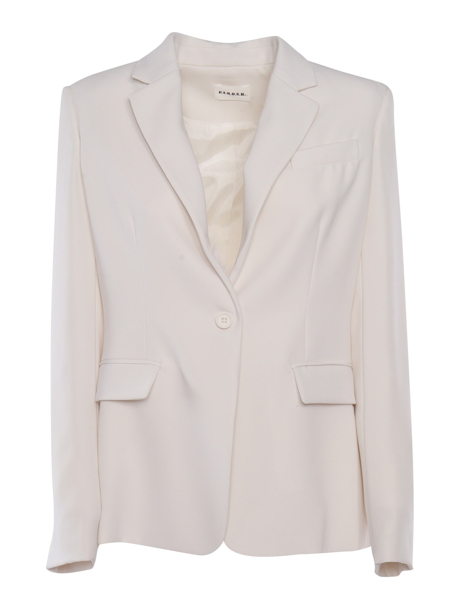 Shop P.a.r.o.s.h Cream-colored Blazer In White