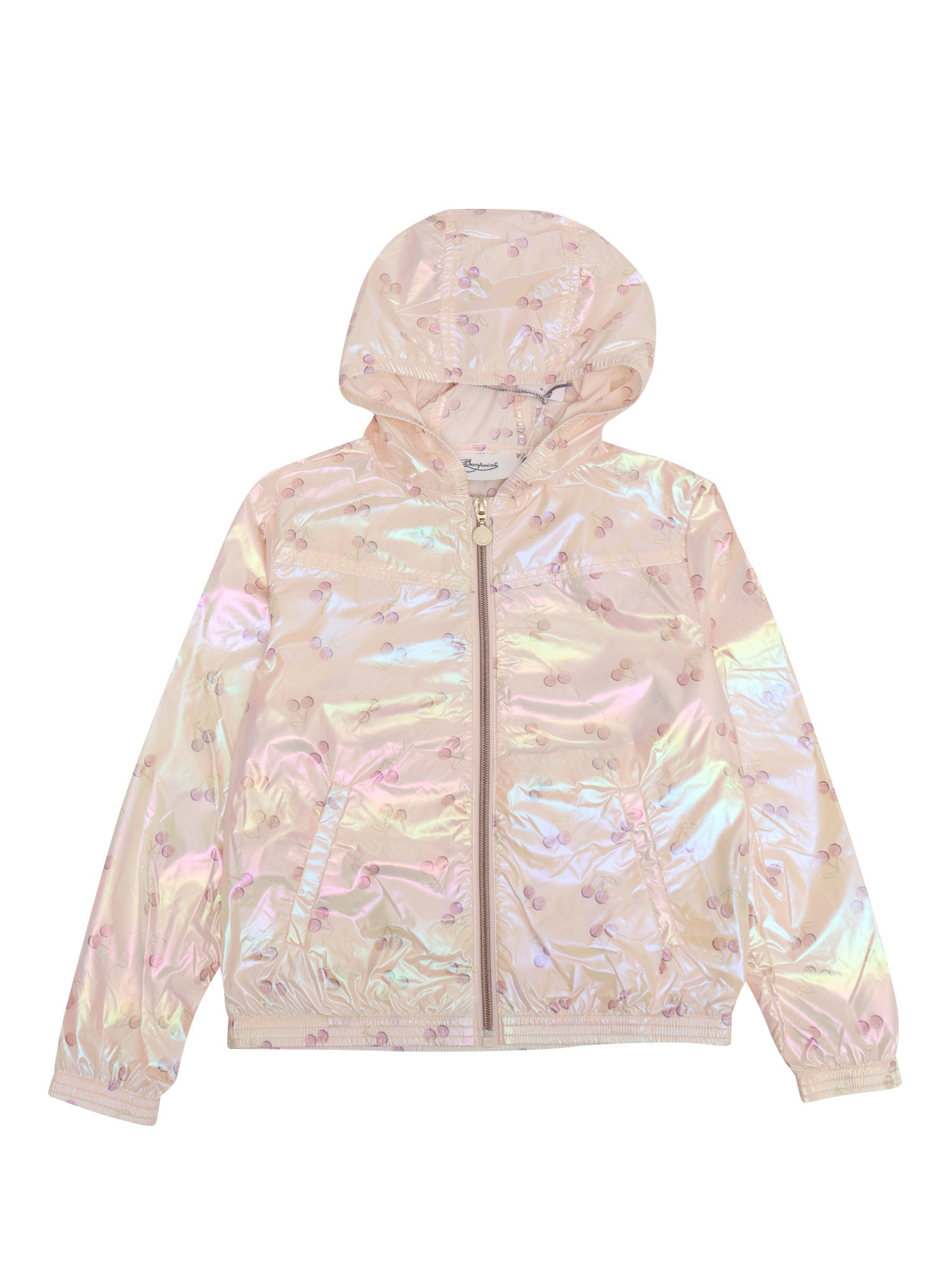 Shop Bonpoint Jacket With Cherry Pattern In Pink