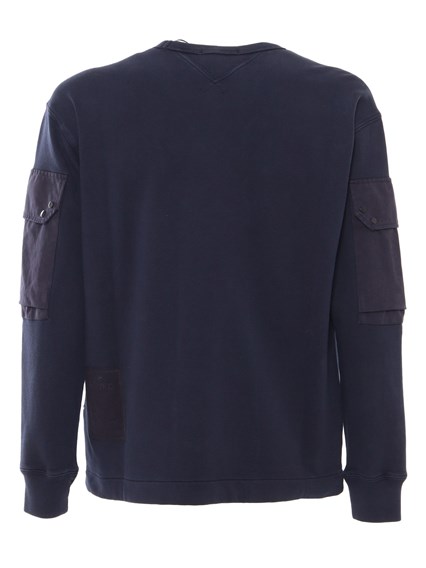 TEN-C Blue sweatshirt with pockets