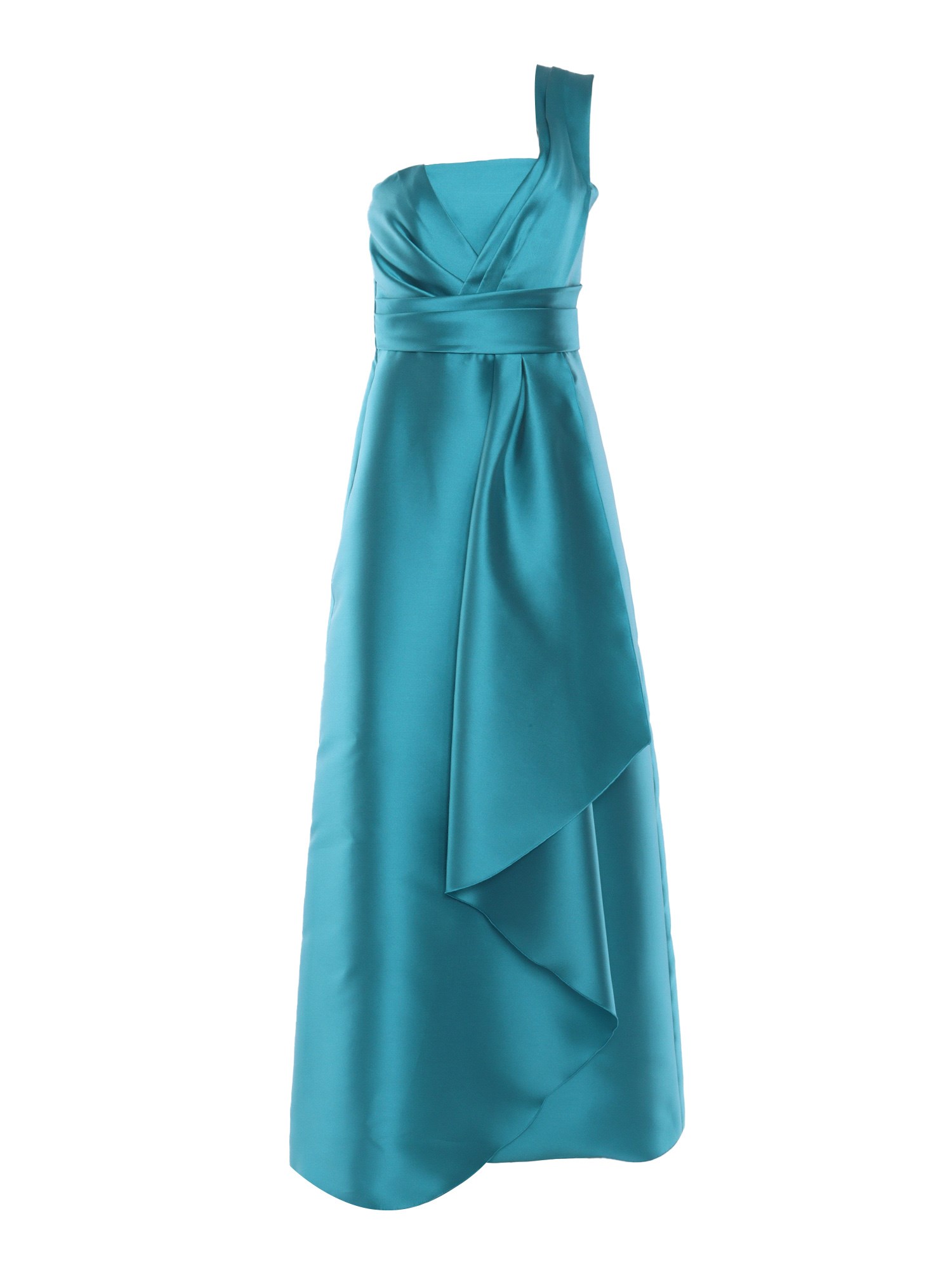 Shop Alberta Ferretti Long Turquoise Dress In Multi
