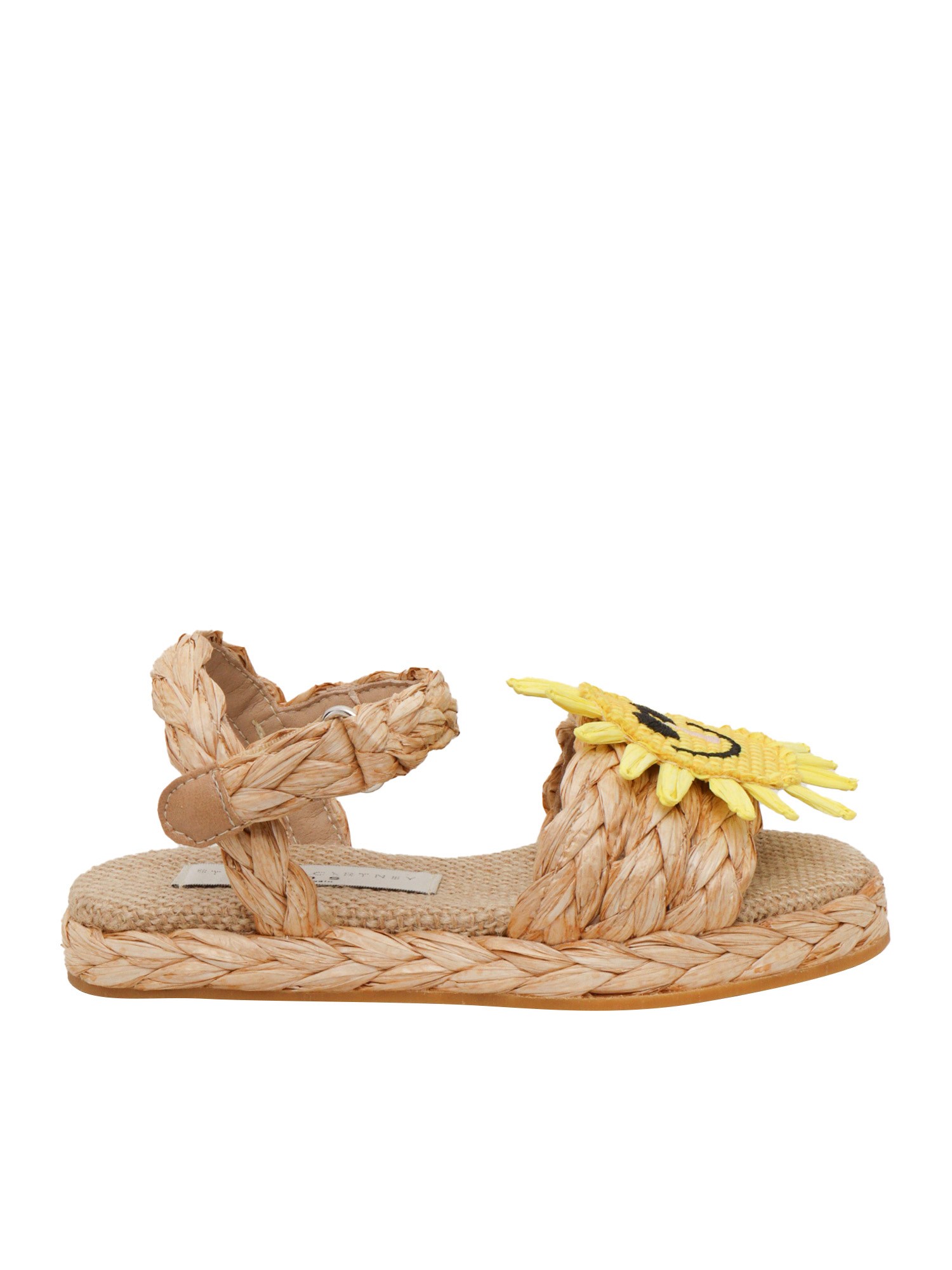 Stella Mccartney Bown Sandals With Sun In Gold