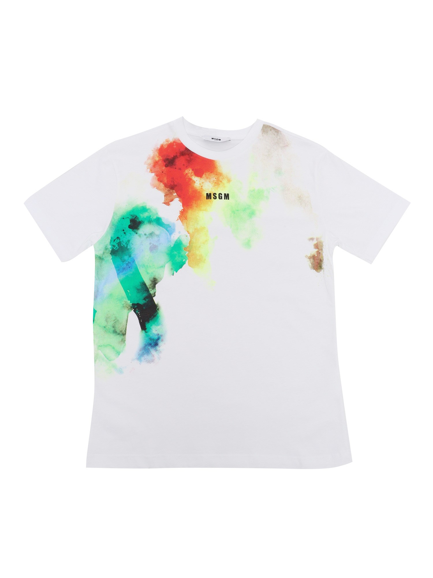Shop Msgm T-shirt Bianca Con Stampe In White