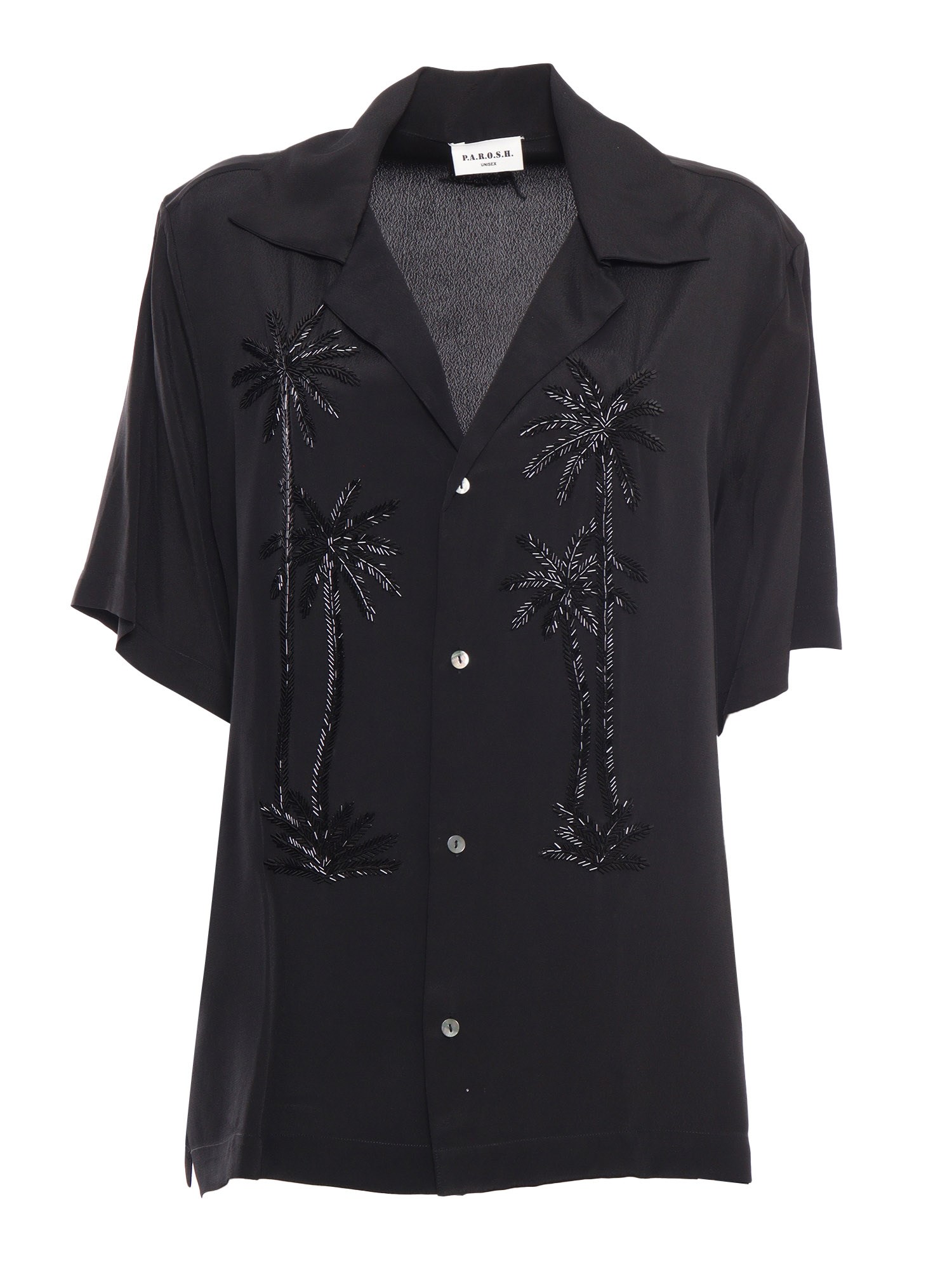 Shop P.a.r.o.s.h Black Viscose Shirt