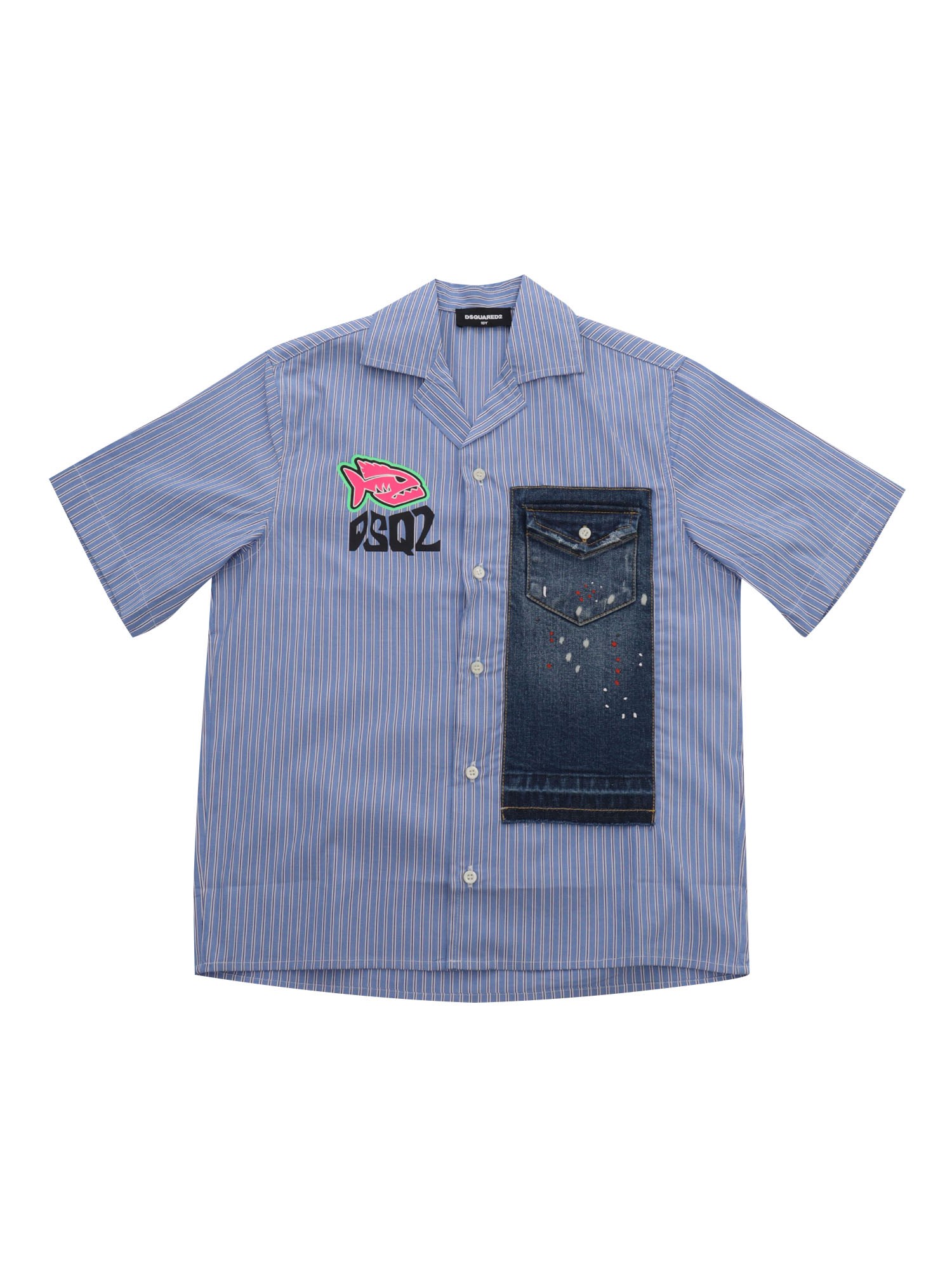 D-squared2 Shirt With Logo In Blue