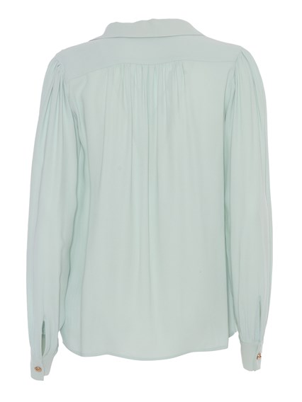 ELISABETTA FRANCHI Light blue shirt with jewel