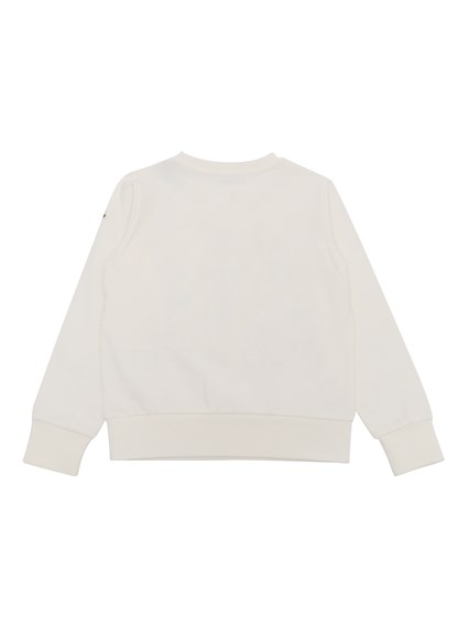 Moncler Enfant White sweatshirt with logo