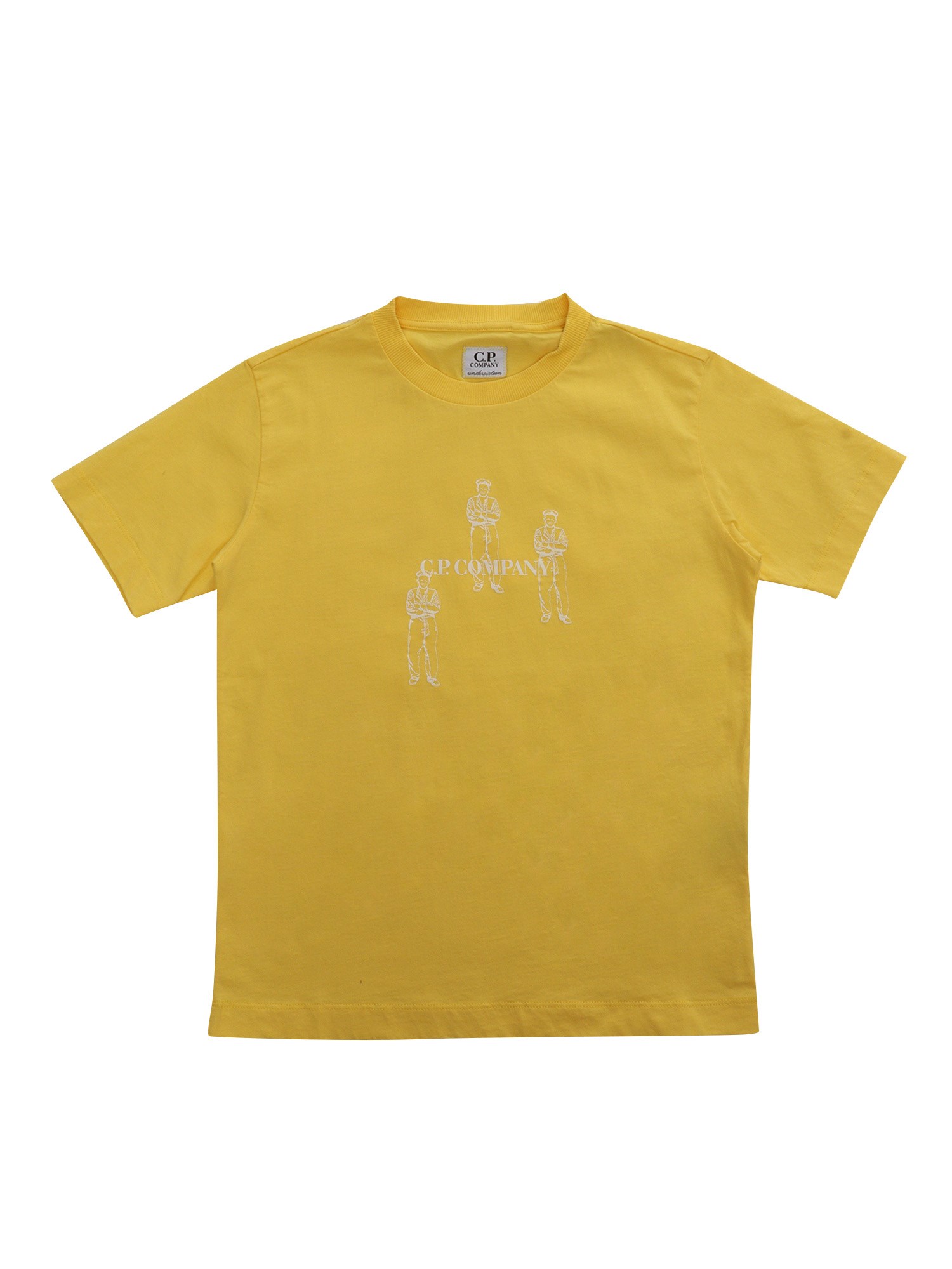 C.p. Company Yellow T-shirt With Logo