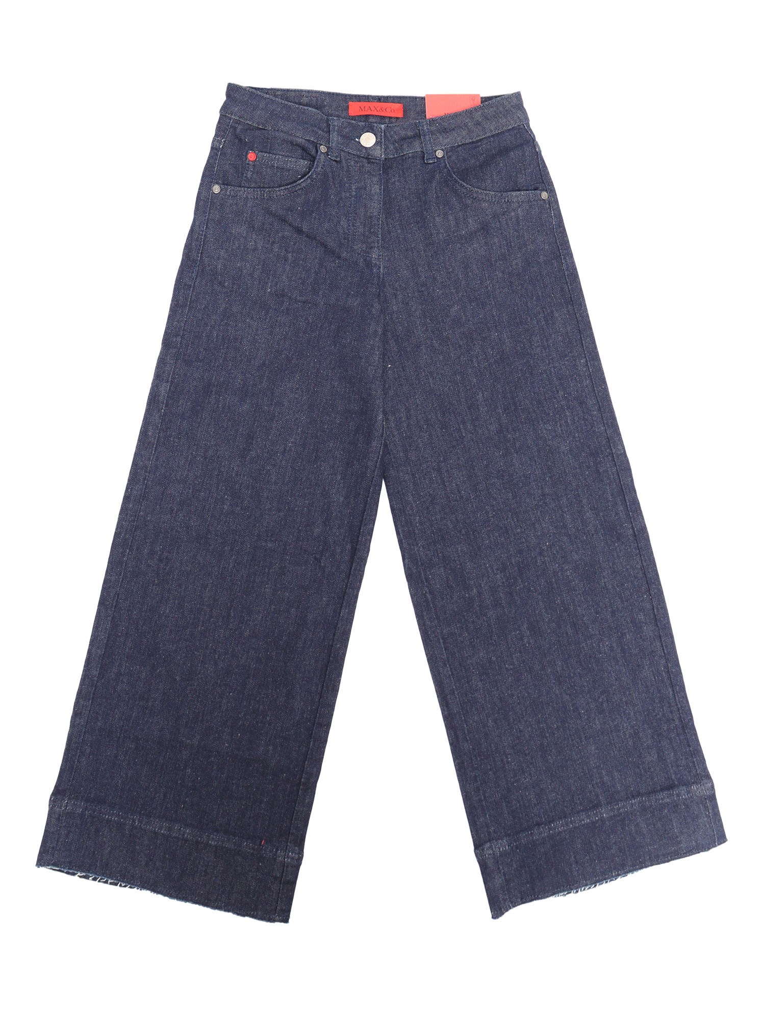 Max & Co Wide Leg Denim Jeans In Blue