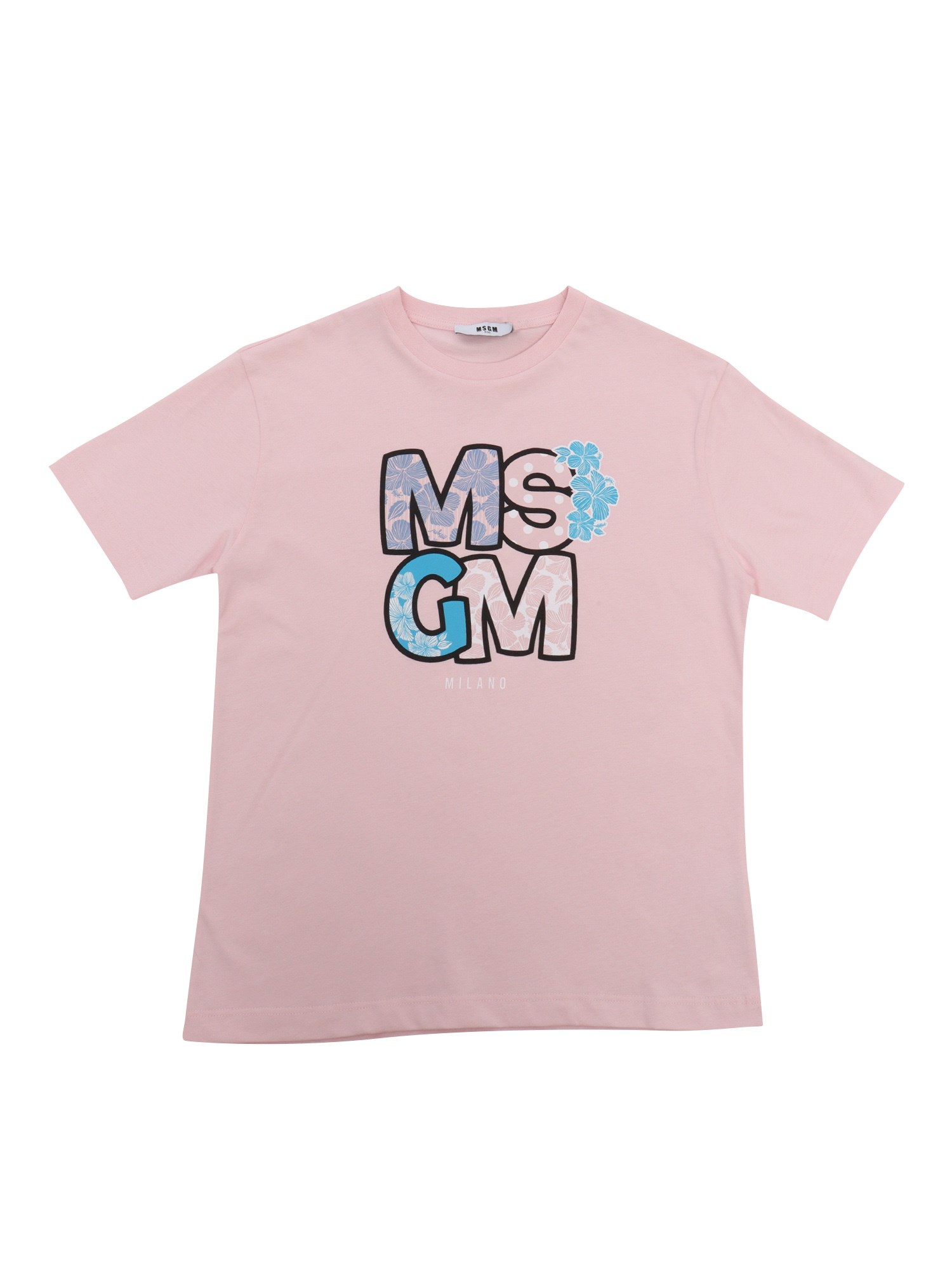 Msgm Kids' Pink T-shirt With Print