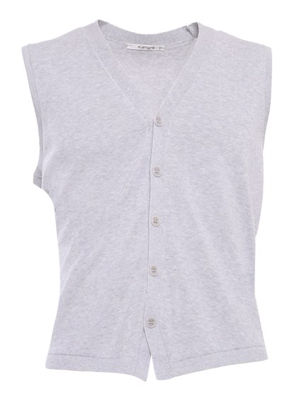 Kangra Cashmere Gilet grigio  in maglia