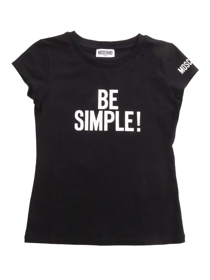 Moschino Kid Black t-shirt with logo