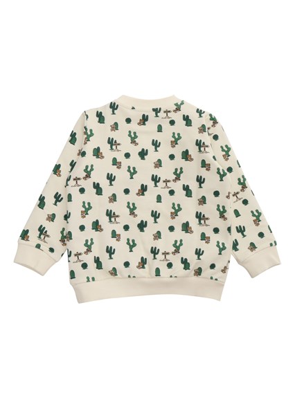 Moschino Kid Felpa crema con cactus
