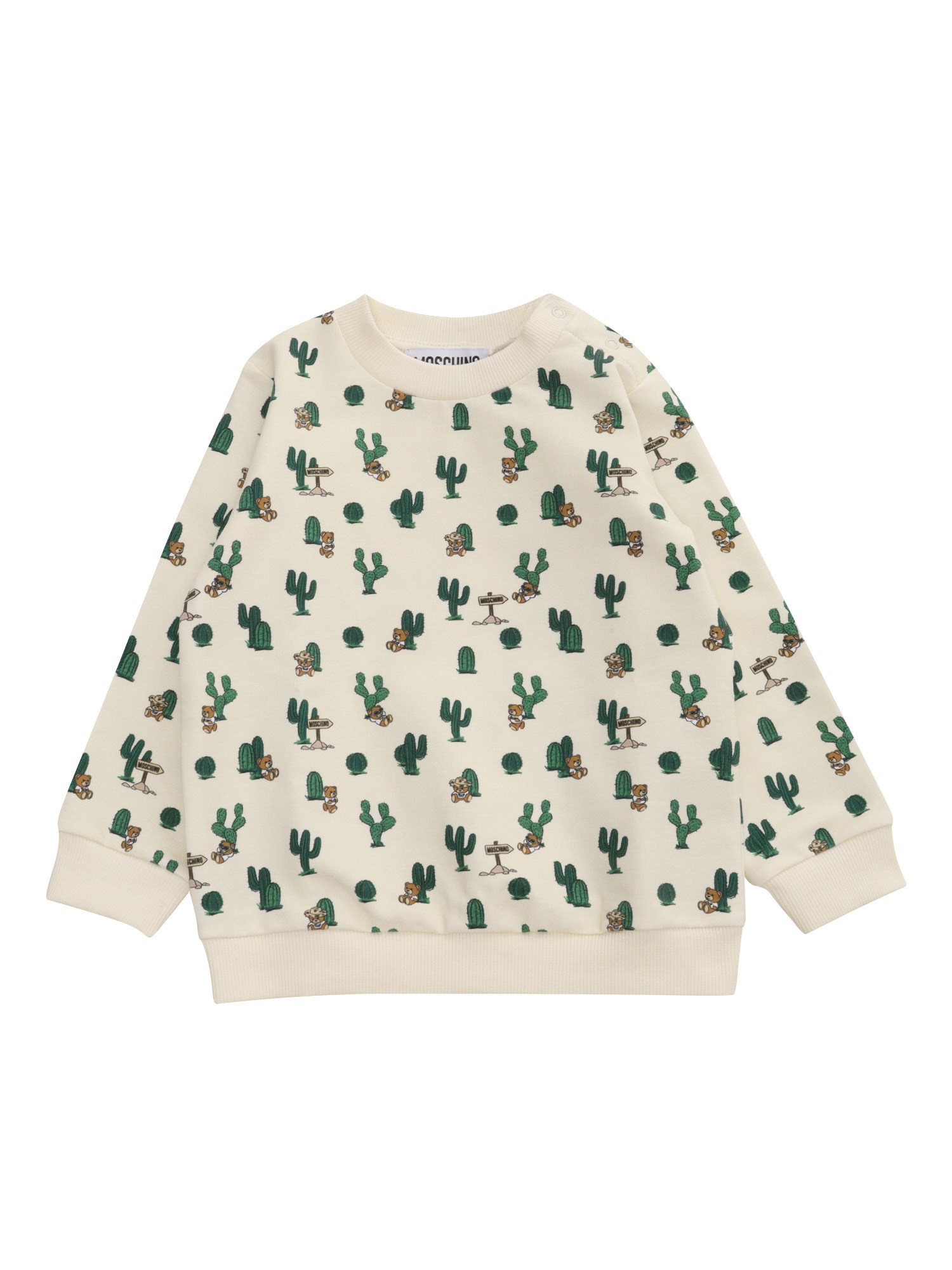 Moschino Kid Cream-colored Sweatshirt In White