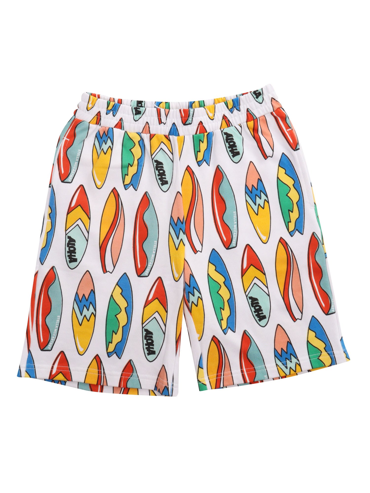 Stella Mccartney Short With Colorful Pattern In White