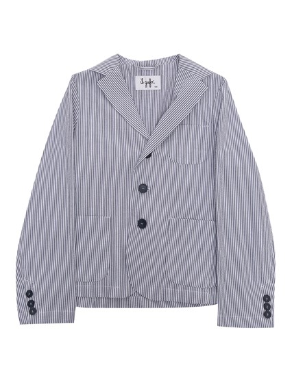 IL GUFO Striped patterned single-breasted blazer